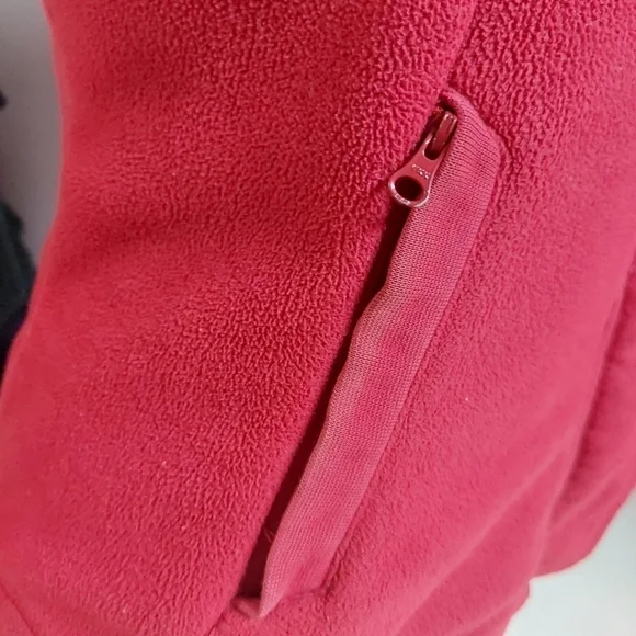 Horny Toad Dark Red Vest Fleece Full Zip Pockets Three Loop Buttons‎ Size S - Picture 10 of 14